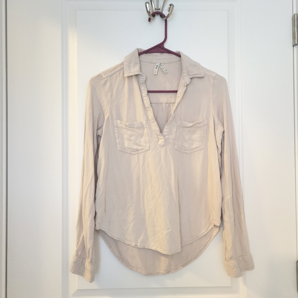 Light pink collared long sleeve